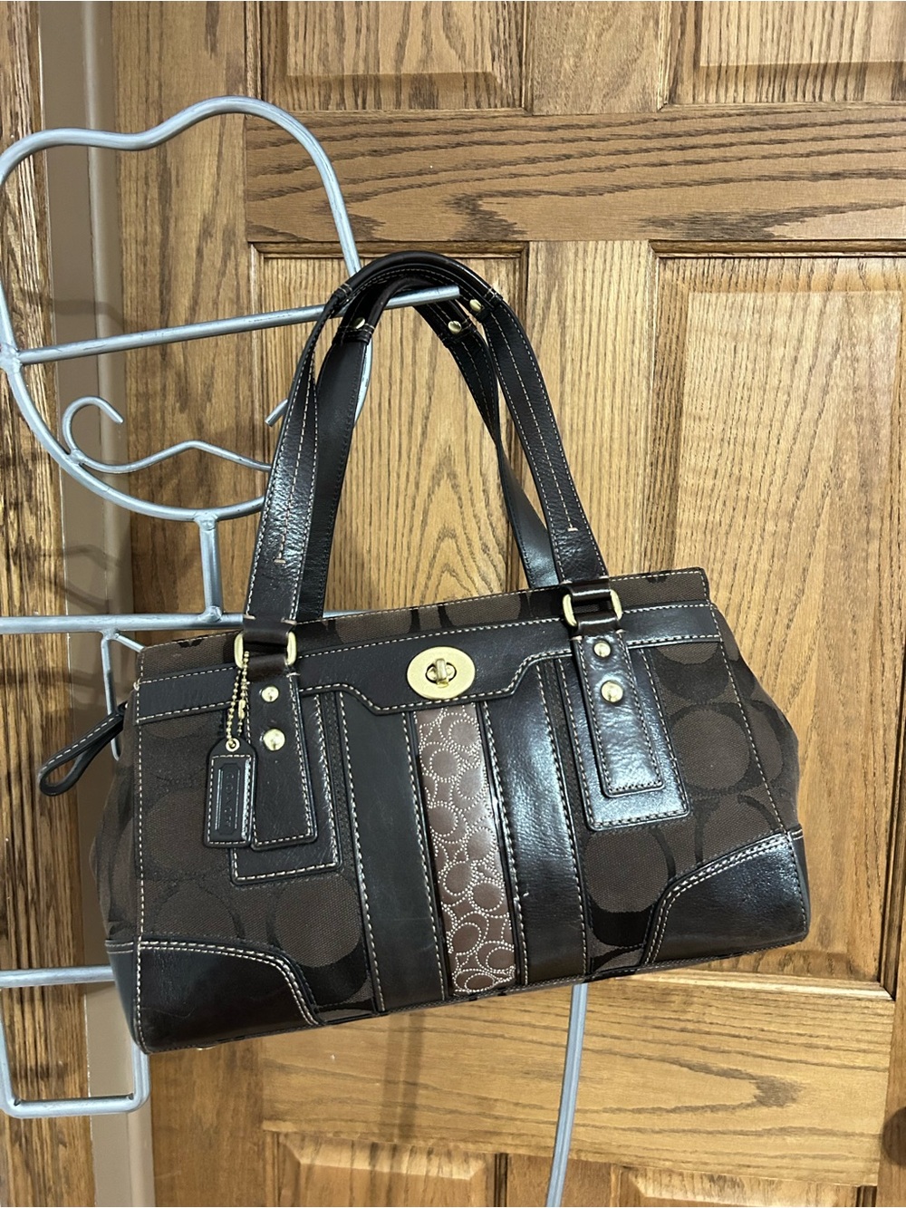 Coach Hamptons Signature Carryall Handbag